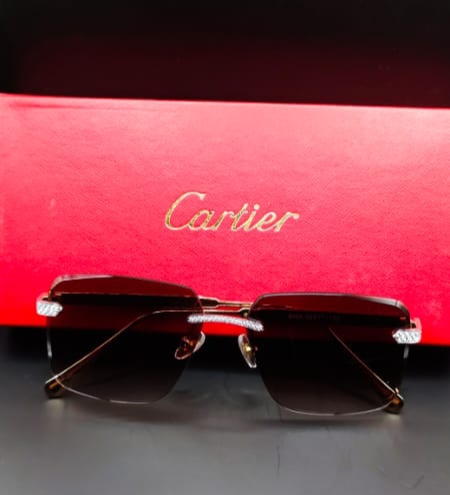 Carter Goggles Mossonight Diamond  Full Iced Out Men & Wemen For Birthday Gift