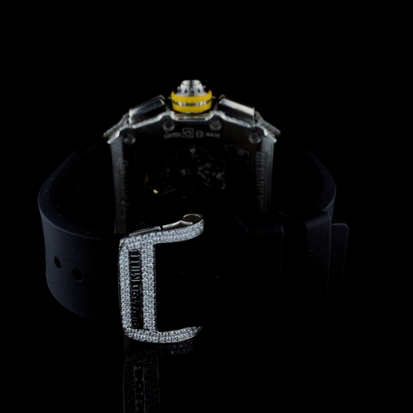 I_2024-02-15 131203 +0000 Rechard Mille Iced Out Diamond Watch, Working VVS Moissanite Diamond Men Wrist Watch, Wedding Gift Diamond Watch For Him