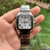 Cartier Santos All Chronograph Working Men Wrist Watch, Stainless Steel Automatic Men Watch For Birthday Gift