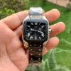 Cartier Santos All Chronograph Working Men Wrist Watch, Stainless Steel Automatic Men Watch For Birthday Gift