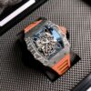 Replica Richard Miles RM 35-02 Automatic Winding RAFA Model Stainless Steel Body Men Watch, Fully Automatic Orange Silicon Band Watch For Men