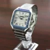 Cartier Santos Fully Automatic Men Wrist Watch, Stainless Steel Case Birthday Gift Watch For Men