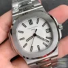il_1140xN.4242748361_jqvt Patek Philippe Nautilus Emerald White Automatic Men Watch, Stainless Steel Watch For Birthday Gift