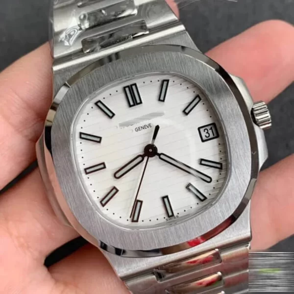 il_1140xN.4242748361_jqvt Patek Philippe Nautilus Emerald White Automatic Men Watch, Stainless Steel Watch For Birthday Gift