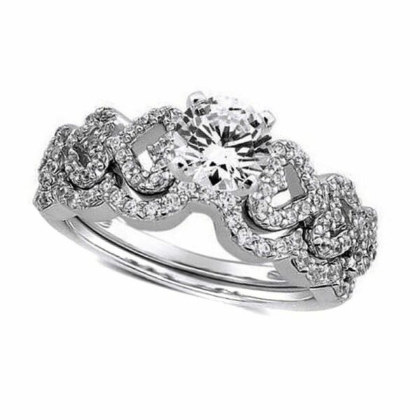 s-l1600 - 2022-11-06T161954.004 Heart Simulated Round Moissanite Diamond Vintage Engagement Ring, Moissanite Wedding Ring, Silver Moissanite Diamond Women Ring, Proposal Gold Ring For Her