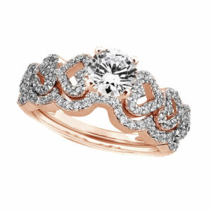 Heart Simulated Round Moissanite Diamond Vintage Engagement Ring, Moissanite Wedding Ring, Silver Moissanite Diamond Women Ring, Proposal Gold Ring For Her