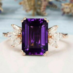 Morganite Diamond Ring, Sterling Silver Ring, Emerald Cut  Diamond Wedding Ring, Halo Diamond Ring, Victorian Diamond Jewelry, Engagement Diamond Rings, Sterling Silver, Cocktail Ring, Promise Ring Jewelry