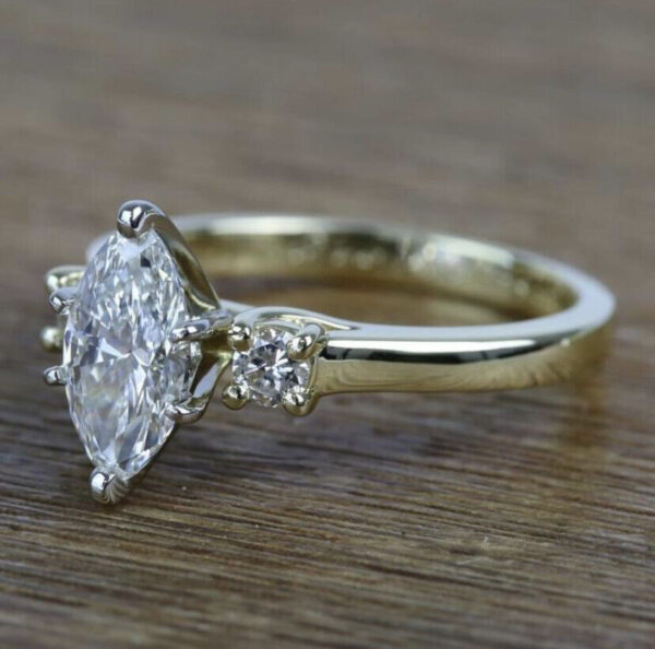 s-l1600 (23) - Copy Marquise Morganite Engagement Ring Unique Wedding Ring Antique Natural Diamond Halo Women Anniversary Promise Gift for her Bridal