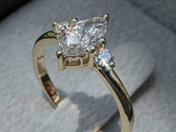 s-l1600 (29) Marquise Morganite Engagement Ring Unique Wedding Ring Antique Natural Diamond Halo Women Anniversary Promise Gift for her Bridal