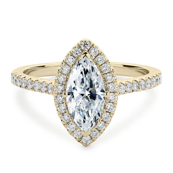 s-l1600 (31) Marquise Cut Moissanite Halo Diamond Vintage Engagement Ring, Moissanite Wedding Ring, Silver Moissanite Diamond Women Ring, Proposal Gold Ring For Her