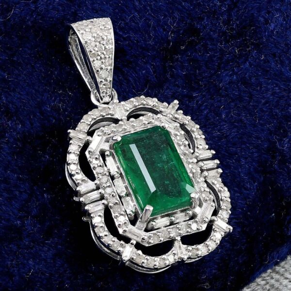 Round Diamond Sterling Silver Solitaire Women Pendant, Moissanite Diamond Pendant, Moissanite Women Pendant, Anniversary Gift Pendant, Engagement Gift Women Pendant