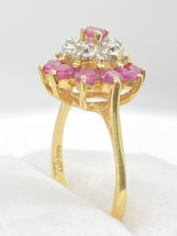 s-l1600 (91) Art deco Floral Pink Morganite Engagement Ring White Diamond 14k Solid Rose Gold Vintage Ring