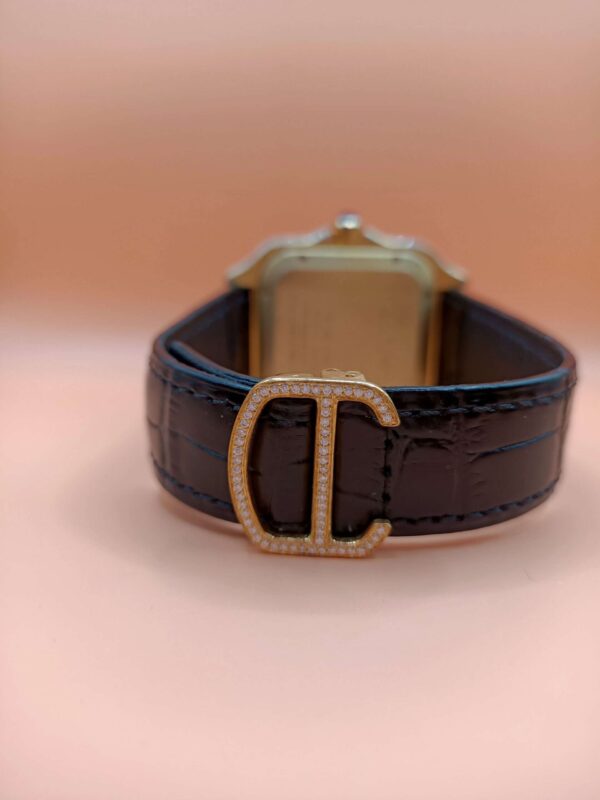 IMG20221202230627 Cartier Santos Moissanite Diamond Full Iced Out Men Watch, Stainless Steel Yellow Gold Plated Men Watch For Birthday Gift