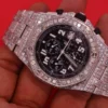 Audemars Piguet Full Iced Out VVS Diamond Men Watch, Stainless Steel White Gold Plated All Chronograph Working 42mm Men Watch