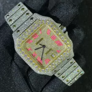 1_06e141a4-fb3a-4e2b-9124-f04c41589106_600x600 Cartier Santos VVS Moissanite Diamond Iced Out Men Watch, Stainless Steel 2 Tone Gold Plated Men Watch For Birthday Gift