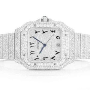 1_27cb5e2e-a5f8-4125-a2d9-b6f32d887ad2_600x600 Cartier Santos VVS Diamond Men Watch, Stainless Steel White Gold Plated Arabic Men Watch For Birthday Gift