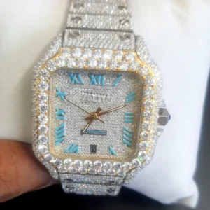 1_2efbf3dd-e13e-41bf-a403-d7929d8a2b59_600x600 Cartier Santos VVS Diamond Men Watch, Stainless Steel White Gold Plated Men Watch For Birthday Gift