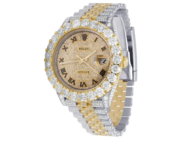 1_3b4483a6-86a5-4b80-86fa-fee09e08cd7d_600x600 Rolex Jubilee Datejust Round VVS Diamond Men Watch, Black 36mm Dial Yellow & White Gold 2 Tone Plated Stainless Steel Men Watch For Gift, Fully Iced Out Birthday Gift Watch For Him