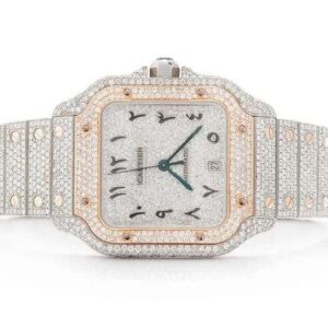 1_3c4d7c87-87cd-4384-8809-d871ca2784f5_600x600 Cartier Santos VVS Diamond Men Watch, Stainless Steel White & Rose Gold Plated Arabic Men Watch For Birthday Gift