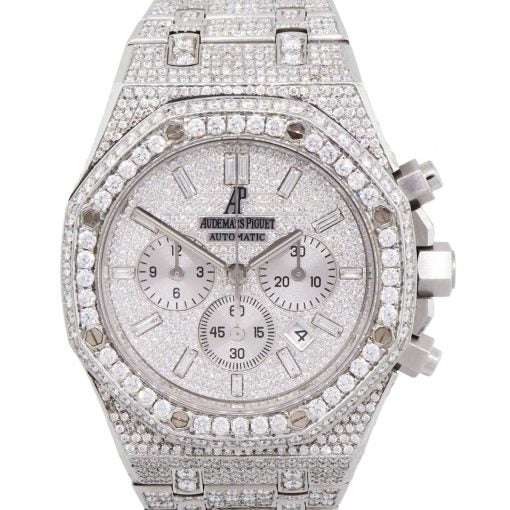Audemars Piguet Full Iced Out VVS Diamond Men Watch, Stainless Steel All Chronograph Working 42mm Men Watch