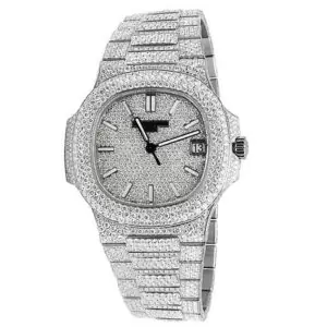 1_60af5bc6-45ec-4af4-9b64-30c530ab2849_600x600 Patek Philippe Nautilus Round Moissanite Diamond Men Automatic Watch, White Gold Plated Men Watch For Birthday Gift