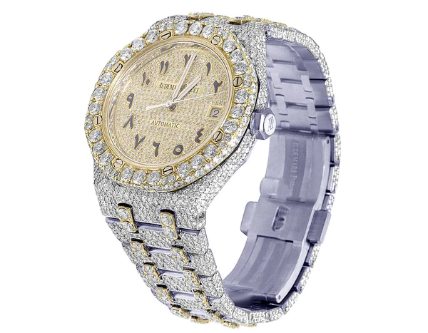 1_7df7687d-05c3-4571-a5de-c126ee3cdd29_600x600 Audemars Piguet Full Iced Out VVS Diamond Men Watch, Stainless Steel 2 Tone Gold Plated Arabic Font 42mm Men Watch