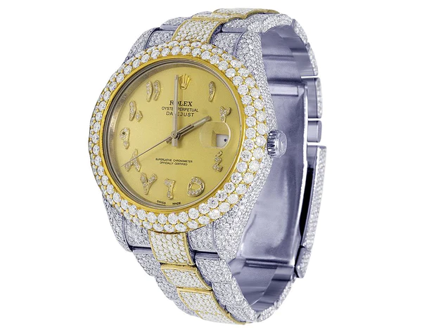 1_88ccfd63-6a5b-4db0-8e66-4a7c617c5f07_600x600 Rolex Datejust Round VVS Diamond Men Watch, 40mm Dial Yellow & White Gold 2 Tone Plated Stainless Steel Men Watch For Gift, Fully Iced Out Arabic Birthday Gift Watch For Him