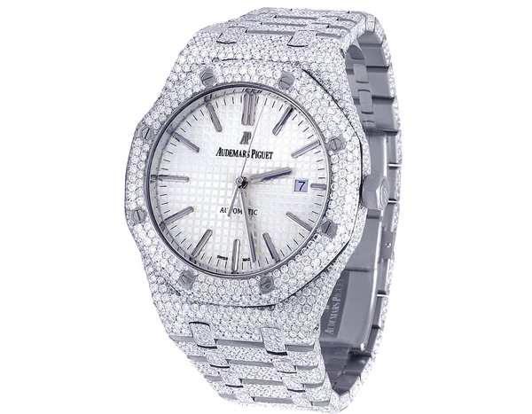 1_8f0d1188-8da7-4449-80d1-fa847972b8a1_600x600 Audemars Piguet Full Iced Out VVS Diamond Men Watch, Stainless Steel White Gold Arabic Font 42mm Men Watch