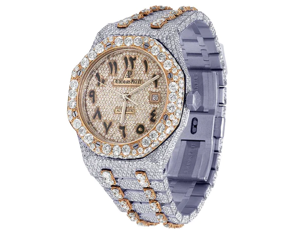 1_913de6f4-8f26-4a1e-bc87-894c5139a58f_600x600 Audemars Piguet Full Iced Out VVS Diamond Men Watch, Stainless Steel 2 Tone Gold Plated Arabic Font 42mm Men Watch