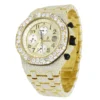 Audemars Piguet Full Iced Out VVS Diamond Men Watch, Stainless Steel Yellow Gold Plated All Chronograph Working 42mm Men Watch