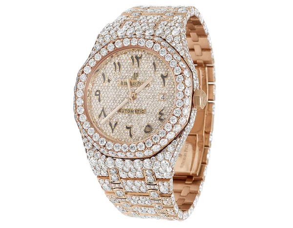 1_9e7bfb84-e530-4713-bfa5-6cdeb67c5e73_600x600 Audemars Piguet Full Iced Out VVS Diamond Men Watch, Stainless Steel Rose Gold Arabic 42mm Men Watch