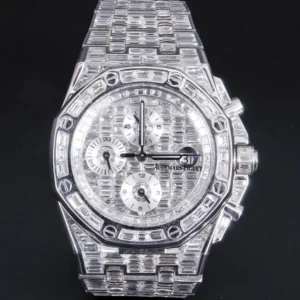 1_c26b4964-1bc6-462e-878d-bd5afd3403f7_600x600 Audemars Piguet Full Iced Out VVS Baguette Diamond Men Watch, Stainless Steel All Chronology Working White Gold Plated 42mm Men Watch