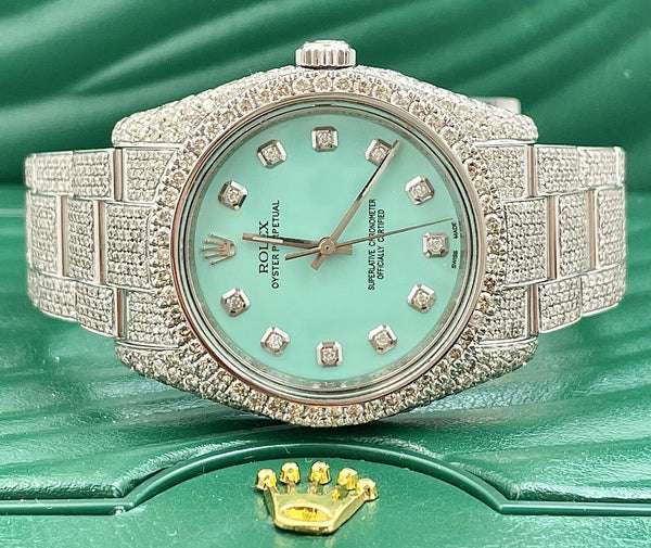 1_c69bf833-467d-464c-8818-ccdc8e308dce_600x600 Rolex Datejust Tiffany White VVS Diamond Iced Out Men Watch, 41mm Dial White Gold Plated Stainless Steel Men Watch For Gift, Fully Iced Out Birthday Gift Watch For Him