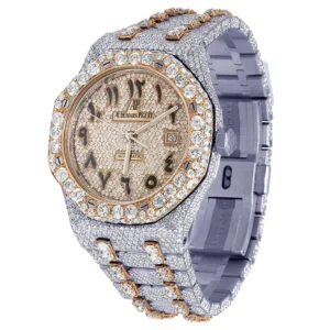 Audemars Piguet Full Iced Out VVS Diamond Men Watch, Stainless Steel Arabic 42mm Men Watch