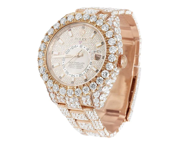 1_d232c2de-d13d-4c3f-b80d-30cb44e8c345_600x600 Rolex Sky Dweller Round VVS Diamond Men Watch, Rose 42mm Dial Rose Gold Plated Stainless Steel Men Watch For Gift, Fully Iced Out Birthday Gift Watch For Him