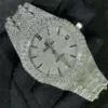 Audemars Piguet Full Iced Out VVS Moissanite Diamond Men Watch, Stainless Steel White Gold 42mm Men Watch