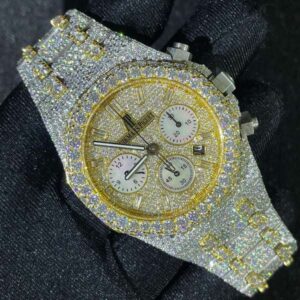 1_dbd3da3c-a144-44ee-afa0-8b68fad5b867_600x600 Audemars Piguet Full Iced Out VVS Diamond Men Watch, Stainless Steel All Chronograph Working 42mm Men Watch, White & Yellow Gold Plated Birthday Gift Watch