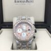 Audemars Piguet Full Iced Out VVS Diamond Men Watch, Stainless Steel All Chronograph Working 2 Tone Gold Plated 42mm Men Watch
