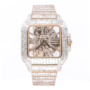 1_ed6a2f09-e22c-4351-8d08-5b3b05c88874_600x600 Cartier Skeleton Baguette VVS Diamond Men Watch, Stainless Steel Rose Gold Plated Men Watch For Birthday Gift