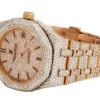 Audemars Piguet Full Iced Out VVS Diamond Men Watch, Stainless Steel Rose Gold 42mm Men Watch