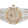 Audemars Piguet Full Iced Out VVS Diamond Men Watch, Stainless Steel 2 Tone Gold Plated 42mm Men Watch