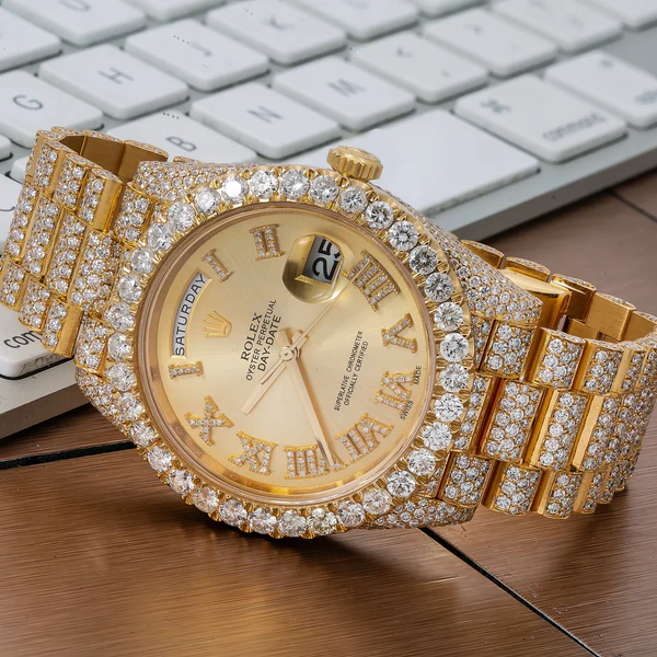 2_4cce04da-6a0e-4ca6-ab8b-b6199b074184_600x600 Rolex Daydate Round VVS Diamond Iced Out Men Watch, 41mm Dial Yellow Gold Plated Stainless Steel Men Watch For Gift, Fully Iced Out Birthday Gift Watch For Him