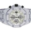 Audemars Piguet Full Iced Out VVS Diamond Men Watch, Stainless Steel All Chronograph Working White Gold Plated 42mm Men Watch