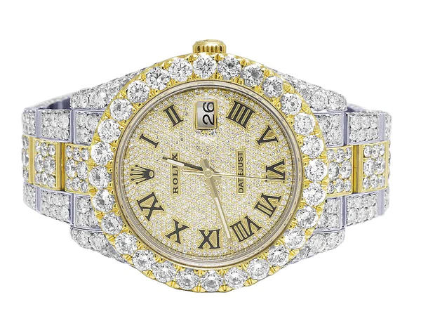 2_5aab209d-51d4-4ed8-9250-91d3e57b744b_600x600 Rolex Datejust Round VVS Diamond Men Watch, Black 40mm Dial Yellow & White Gold 2 Tone Plated Stainless Steel Men Watch For Gift, Fully Iced Out Birthday Gift Watch For Him