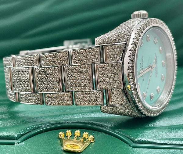 2_5c247422-e380-4714-89fa-dc00a105de13_600x600 Rolex Datejust Tiffany White VVS Diamond Iced Out Men Watch, 41mm Dial White Gold Plated Stainless Steel Men Watch For Gift, Fully Iced Out Birthday Gift Watch For Him