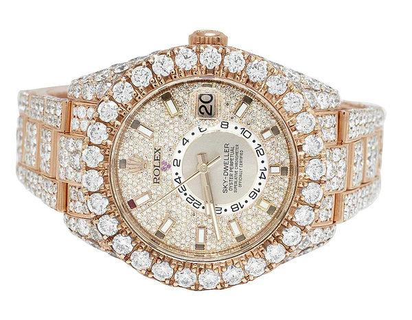 2_68fb9888-91ab-49be-8450-9a15965456bd_600x600 Rolex Sky Dweller Round VVS Diamond Men Watch, Rose 42mm Dial Rose Gold Plated Stainless Steel Men Watch For Gift, Fully Iced Out Birthday Gift Watch For Him