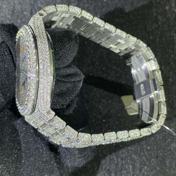 Audemars Piguet Full Iced Out VVS Diamond Men Watch, Stainless Steel Rose Gold 42mm Men Watch