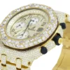Audemars Piguet Full Iced Out VVS Diamond Men Watch, Stainless Steel Yellow Gold Plated All Chronograph Working 42mm Men Watch