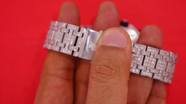 Audemars Piguet Full Iced Out VVS Diamond Men Watch, Stainless Steel White Gold Plated All Chronograph Working 42mm Men Watch