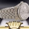 Rolex Datejust Jubilee VVS Diamond Men Watch, 41mm Dial White Gold Plated Stainless Steel Men Watch For Gift, Fully Iced Out Birthday Gift Watch For Him
